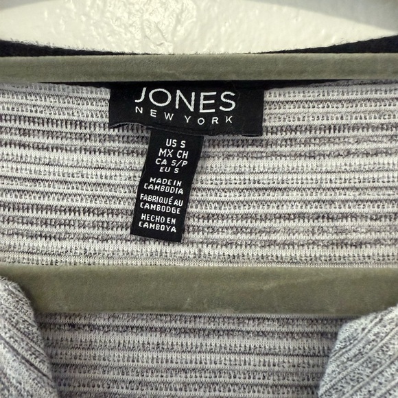 Jones New York Women's Heather Gray Blouse - S - Picture 3 of 8